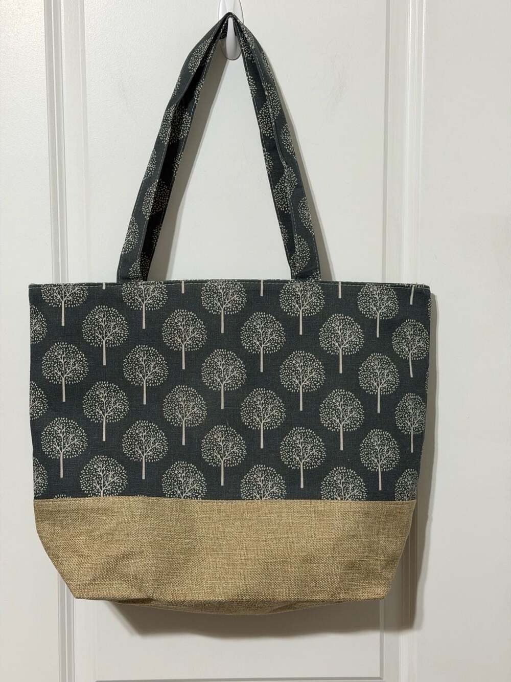Paris Tree Print Viscose Tote Bag - Picture 3 of 6